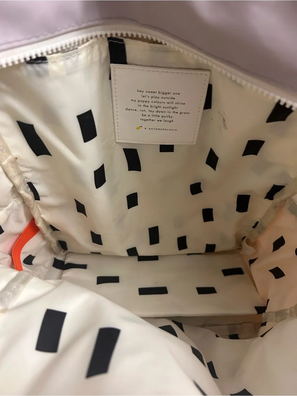 Sticky Lemon x Anthropologie Kids Backpack Orange Cream Colorblock